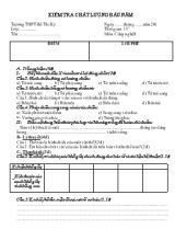 Kiểm tra chất lượng đầu năm